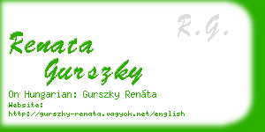 renata gurszky business card